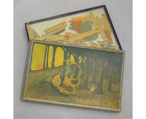 A Chad Valley vintage dragon's land jigsaw