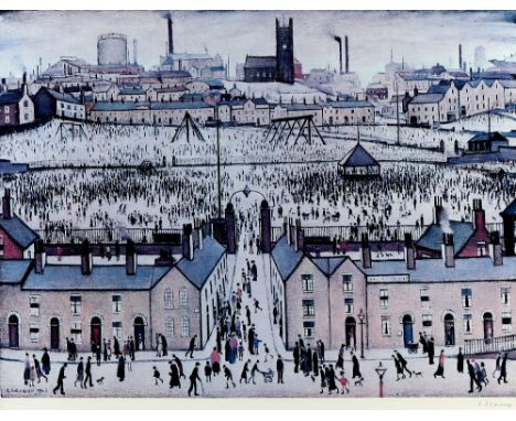 § Laurence Stephen Lowry RBA RA (British, 1887-1976), Britain at Play, limited edition print in colours, signed in pencil to 