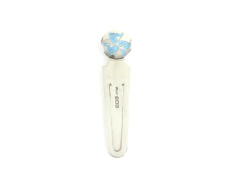 George V silver and enamel Triskele design bookmark, by Adie &amp; Lovekin Ltd., Birmingham 1924, 5 cm long, 2.5 gr. .    