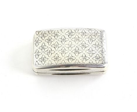 George III silver snuff box with stylised foliate decoration, by Cocks &amp; Bettridge, Birmingham, 1808, 31g,.    Some rubbi