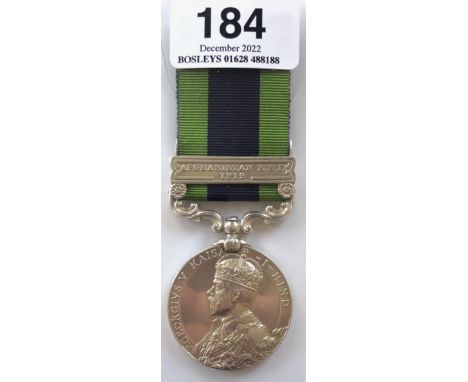 1st Bn Yorkshire Regiment India General Service Medal.  Awarded to 9713 PTE J. H. KERMODE 1-YORK R. Bearing the clasp Afghani