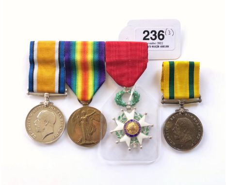 Awarded to 899 PTE H.F. THANE WELSH R. Comprising: British War Medal, Territorial Force War Medal (899 PTE H.F. THANE WELSH R