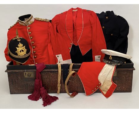 Hertfordshire Regiment Officer Home Service Helmet and Uniform A collection of 1902-1914 uniforms worn by Captain. George Mac