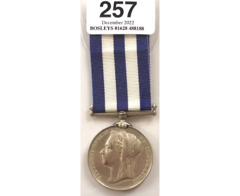 1st Bn Manchester Regiment Egypt 1882 Medal.  Awarded to 435 PTE O.P. PERRY 1/MANCH R. Please Note Plug holes to the edge.   