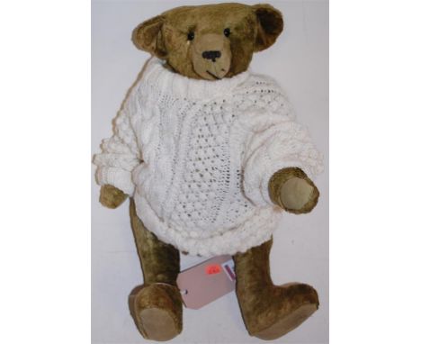 A mid-20th century mohair teddybear, possible Steiff 
