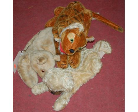 A Merrythought plush tiger pyjama case, and two others (3)