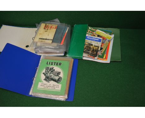 Quantity of operating instructions, handbooks, maintenance guides and ephemera for a variety of stationary engines to include