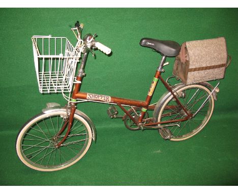 BSA Shopper ladies bicycle with cable brakes, gears, front and dynamo driven rear light, front carry basket and rear carry ra