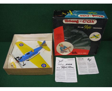 Triang-Cox, Control-Line plastic, flying plane, the PT19 Flight Trainer, powered by a busy-Bee Glow Plug engine, with instruc