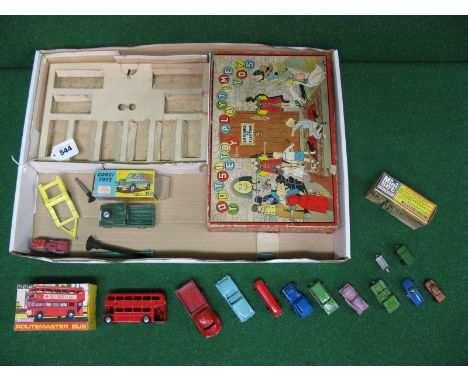 Mixed lot to include: 1930's Tootsietoy Playtime Toys Set No. 5031 (box only) together with some loose diecast models and a C