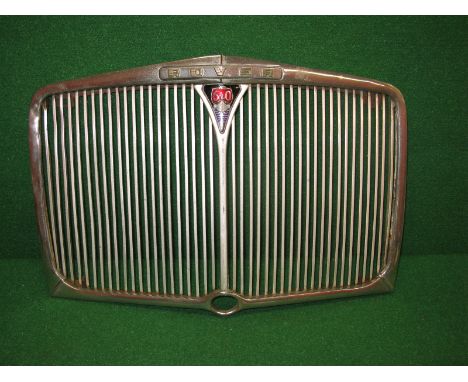 Rover 60 chromed radiator grill with Viking longship enamel badge to top centre