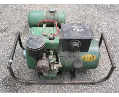 Allam of Southend-on-Sea 240 volt generator with standard three pin socket powered by a Villiers rope start Mk25HS four strok