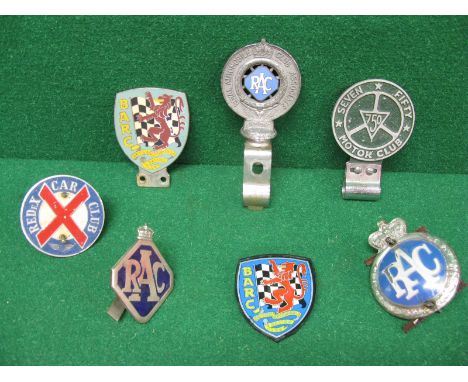 Car mascots to comprise: Seven Fifty Motor Club, two British Automobile Racing Club, Redex Car Club and three RAC badges