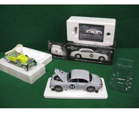 1:18 scale diecast model of a Jaguar MkII in grey livery and numbered 84 as prepared for the 1962 touring car race series by 