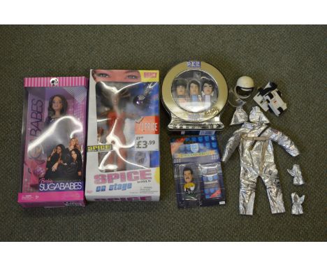 Barbie Sugarbabes doll, boxed, Galoob Spice On Stage figure of Scary Spice, boxed, Pez Collectables Elvis Limited Edition swe