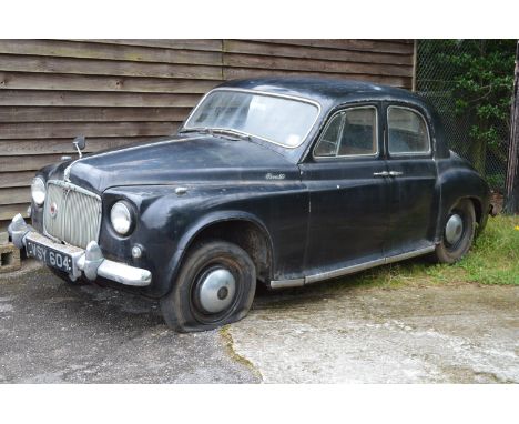 Rover 90.  Registration No. VSY 604.  Chassis No. n/a.  Engine No. n/a.  Black livery with tan interior.  No paperwork.  For 