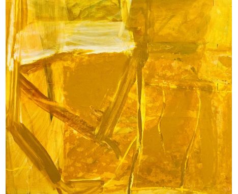 Carol MCDOWALL (1955) Yellow Secret  Acrylic on canvas, signed and titled verso, 92cm x 107cm.
 
Carole McDowall studied prin