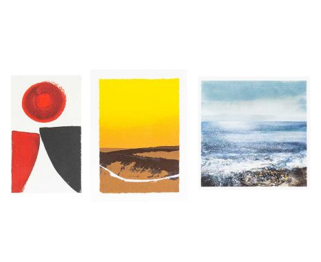 Neil CANNING (1960) Yellow Skies Screenprint, 2013 exhibition Advanced Graphics London exhibition invitation verso, 20cm x 14
