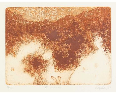 Roy RAY (1936) Peninsula (1990)  Etching, signed, inscribed and dated '90, numbered 16/75, plate size 15 x 20cm, 37 x 42.5cm 