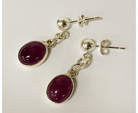 STERLING SILVER RUBY STUDS