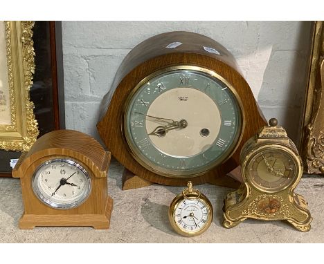 SMITHS WOODEN MANTLE CLOCK &amp; OTHER MANTLE CLOCK