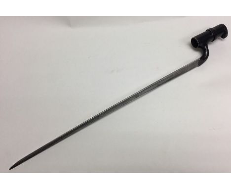 British 1853 pattern Enfield Socket Bayonet. 425mm long blade. Marked "WD" with Crown and "E" over "1". Overall length 52cm. 