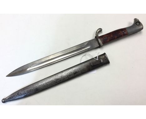 WW2 Third Reich Parade Bayonet with single edged fullered 25cm long blade maker marked "Original Eickhorn, Solingen". Replace