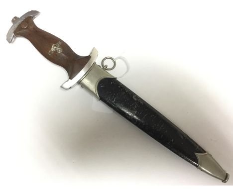 WW2 Third Reich NSKK Dienstdolch dagger. 218mm long double edged blade with "Alles fur Deutschland" motto . RZM M7/36 maker m