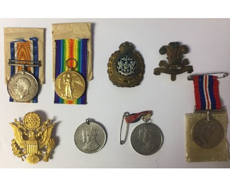 WW1 British War and Victory Medals to 31246 Pte H Bishop, City of London Yeomanry, complete with paper packet of issue, origi