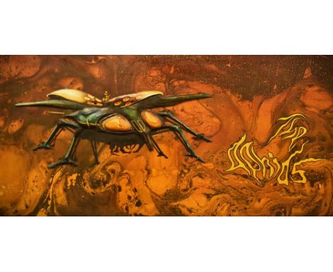 20th Century, after Roger Dean (b.1944, British) mixed media, 'The Aphids', a psychedelic mixed media panel depicting a relie