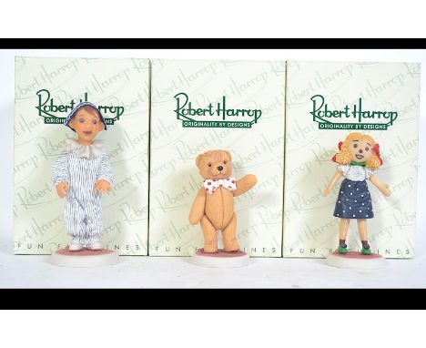 A collection of three Robert Harrop designed figures for Andy Pandy. Andy Pandy WM01, Looby Loo WM02 and Teddy WM03. All boxe
