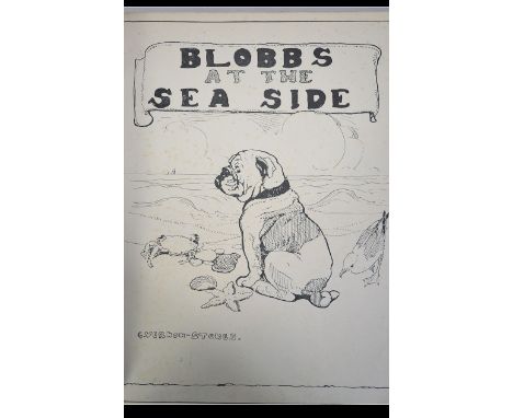 Blobbs at the Seaside vintage early 20th century book having colour plates with hard back boards retaining good colour and co