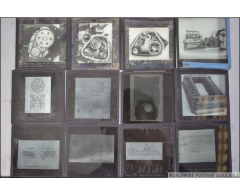Magic Lantern Slides - Engineering, Industrial and Transport. Cars, buses, plans, factories, technical drawings etc. (80+)