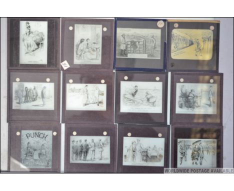 Magic Lantern Slides - Punch, Political Cartoons and Moralistic magic lantern slides (55+)