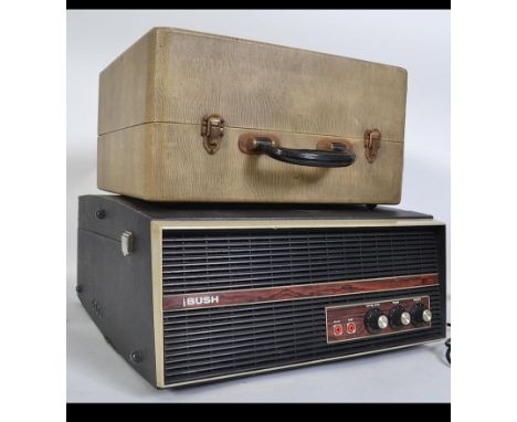 A 1950's Bush BSR vintage record player together with a Philips cased record player