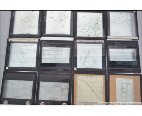 Magic Lantern Slides - English Coal Mining, maps and data (110+ over two boxes)