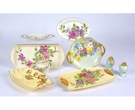 A small collection of British and European ceramics many hand painted by individual ceramic artists,  to include Royal Winton