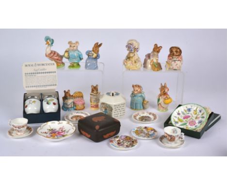 Ten Beswick pottery Beatrix Potter figures,  to include the Taylor of Gloucester, Cottontail, Jemima Puddle duck and Lady Mou