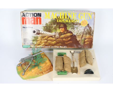 Palitoy, Action Man - A boxed vintage Palitoy Action Man Machine Gun Emplacement. The set contents appear to be in Very Good 