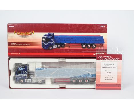 Corgi - Hauliers Of Renown - A Volvo FH Sheeted Trailer in Intake Transport livery # CC14006. The model appears Mint with mir
