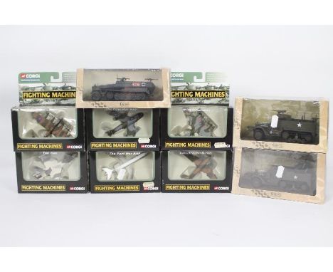 Atlas Editions, Corgi - 6 x boxed die-cast model Corgi 'Fighting Machines' planes and 3 x boxed factory sealed Atlas Edition 