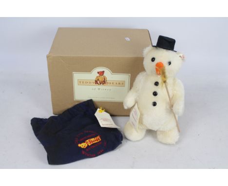 Steiff - A boxed white mohair #02348 'Four Seasons Snowman 1996 - 1997' - First of  the Four Seasons series, a limited editio