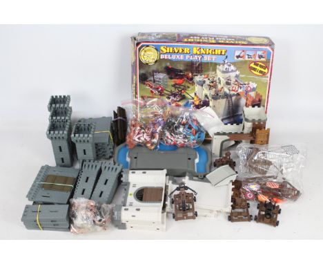 Supreme - Simba - A boxed Silver Knight Deluxe play set with soldiers, horses and weapons and an unboxed Simba snap together 