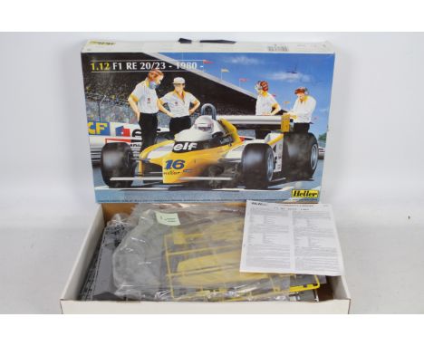 Heller - A boxed 1:12 scale model kit - Lot includes a #80791 F1 RE 20/23 1980 model kit. The model kit appears to be untouch