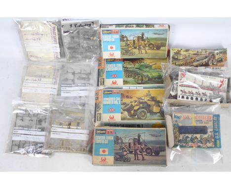 Paramount - Tamiya - Hales - Hasegawa - Airfix - 13 military model kits including 2 Toyota Starter Truck kits # 17 in 1:72 sc