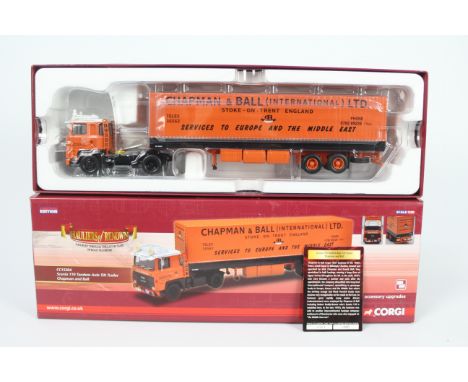 Corgi - Hauliers Of Renown - A Scania 110 Tandem Axle Tilt Trailer in Chapman &amp; Ball livery #  CC15304. The model appears