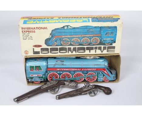 A international express locomotive, large scale frictional toy, MF 804 with original box, model appears in excellent conditio
