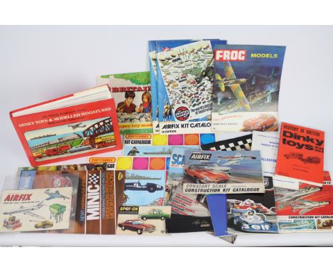 Matchbox - Spot On - Polistil - Airfix - A collection of vintage model car catalogues and books including Matchbox, Frog, Spo