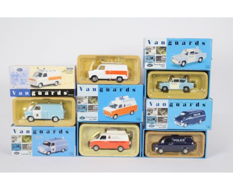 Vanguards - 5 boxed Ford Police vehicles including Transit in Cumbria Police livery # VA06605, Anglia in Lancashire County Co