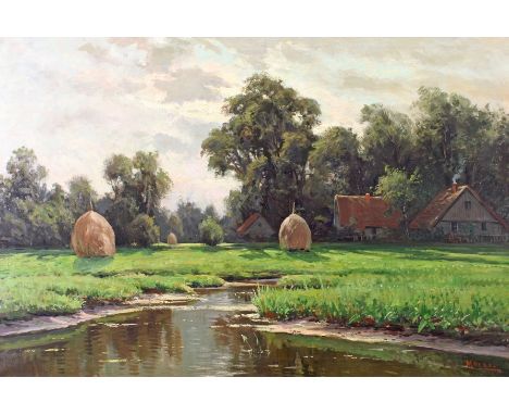 Moras, Walter (1856 Berlin - 1925 ebda., Schüler von Hermann Eschke, Landschafts-, Städte- und Küstenmaler), wohl,"Märkische 